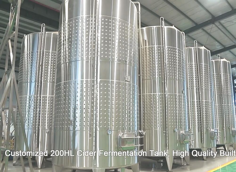 200HL cider wine brewing fermenting equipment built by Tiantai company